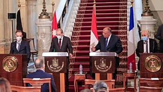 وزراء خارجية مصر والأردن وفرنسا وألمانيا فى بيان مشترك من القاهرة