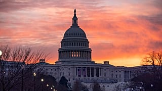 Dawn breaks at the Capitol in Washington, Monday, Jan. 11, 2021.