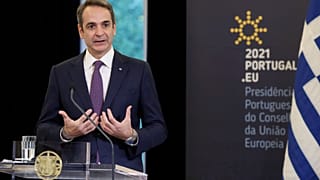 Yunanistan Başbakanı Miçotakis AB Dönem Başkanı Portekiz'i ziyaret etti