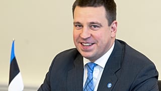 Estonian Prime Minister Juri Ratas ahead of a cabinet meeting in Tallinn, Estonia, Thursday, Feb. 28, 2019