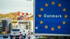 Deutsch-dänischer Grenzübergang bei Flensburg im Oktober