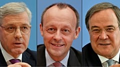 Candidates for the leadership of Germany's Christian Democratic Union (CDU) party (L to R) Norbert Roettgen, Friedrich Merz and Armin Laschet.