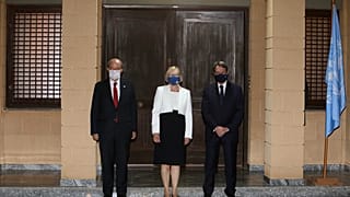 Από την συνάντηση του Προέδρους της Κύπρου Ν.Αναστασιάδη με τον  Ερσίν Τατάρ και την Ελίζαμπεθ Σπέχαρ