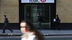 İngiltere'nin başkenti Londra'da bir HSBC şubesi