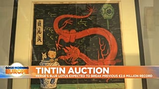 Rare Tintin artwork goes on auction in Paris