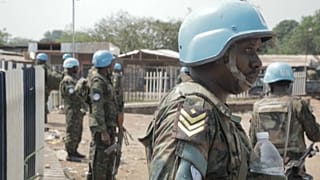 Cascos azules deplegados en Bangui