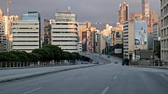 وسط بيروت بعد اعلان الاغلاق الشامل 