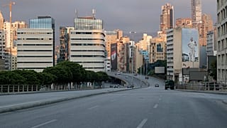 وسط بيروت بعد اعلان الاغلاق الشامل