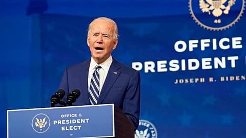 President-elect Joe Biden speaks during an event to announce his choice of retired Army Gen. Lloyd Austin to be secretary of defence.