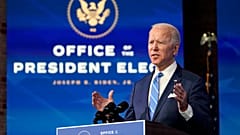 Joe Biden bei einer Rede in seinem Heimatort Wilmington im Staat Delaware