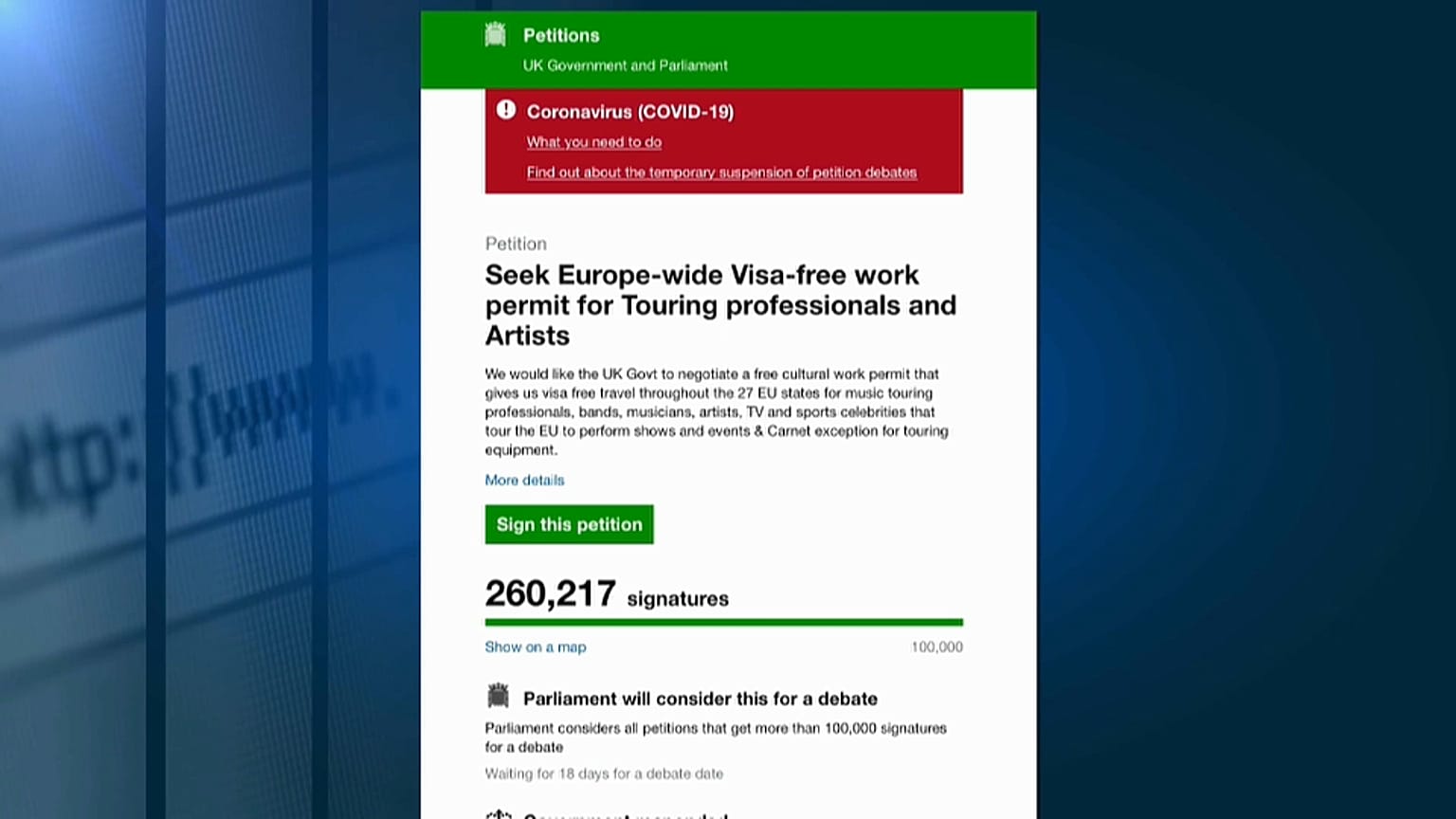 La petizione per i musicisti inglesi funziona!