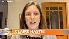 Claire Hastie, fundadora de Long Covid support durante su entrevista con euronews 
