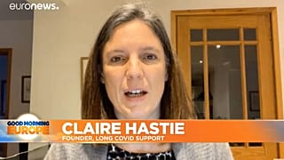 Claire Hastie, fundadora de Long Covid support durante su entrevista con euronews