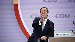 Armin Laschet intervient lors de la conférence numérique du parti national de la CDU, le 16 janvier 2021