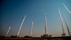 Iran held a military exercise involving ballistic missiles on Friday amid tensions over its nuclear programme