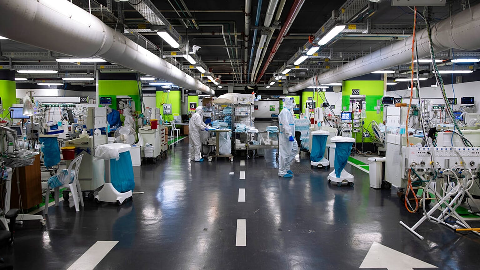 Intensivstation in einem Parkhaus in Israel