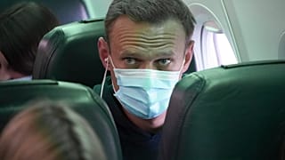 Алексей Навальный в самолёте, рейс "Берлин-Москва", 17 января 2021 г.  