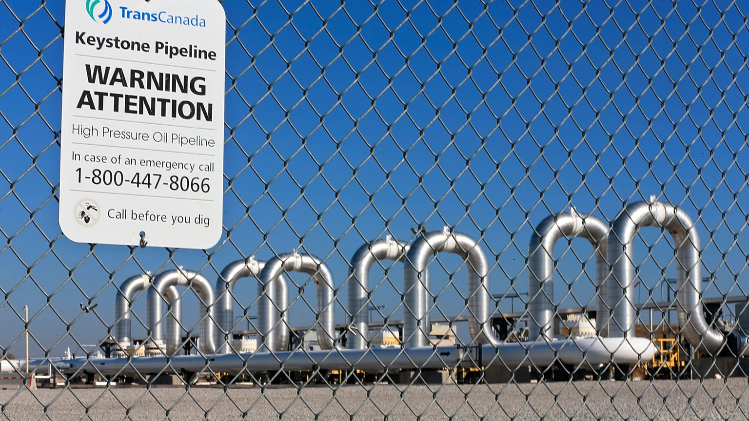 file photo shows the Keystone Steele City pumping station, into which the planned Keystone XL pipeline