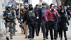 Manifestation à Richmond (Virginie) pour la défense du droit de détenir des armes, le 18/01/2021