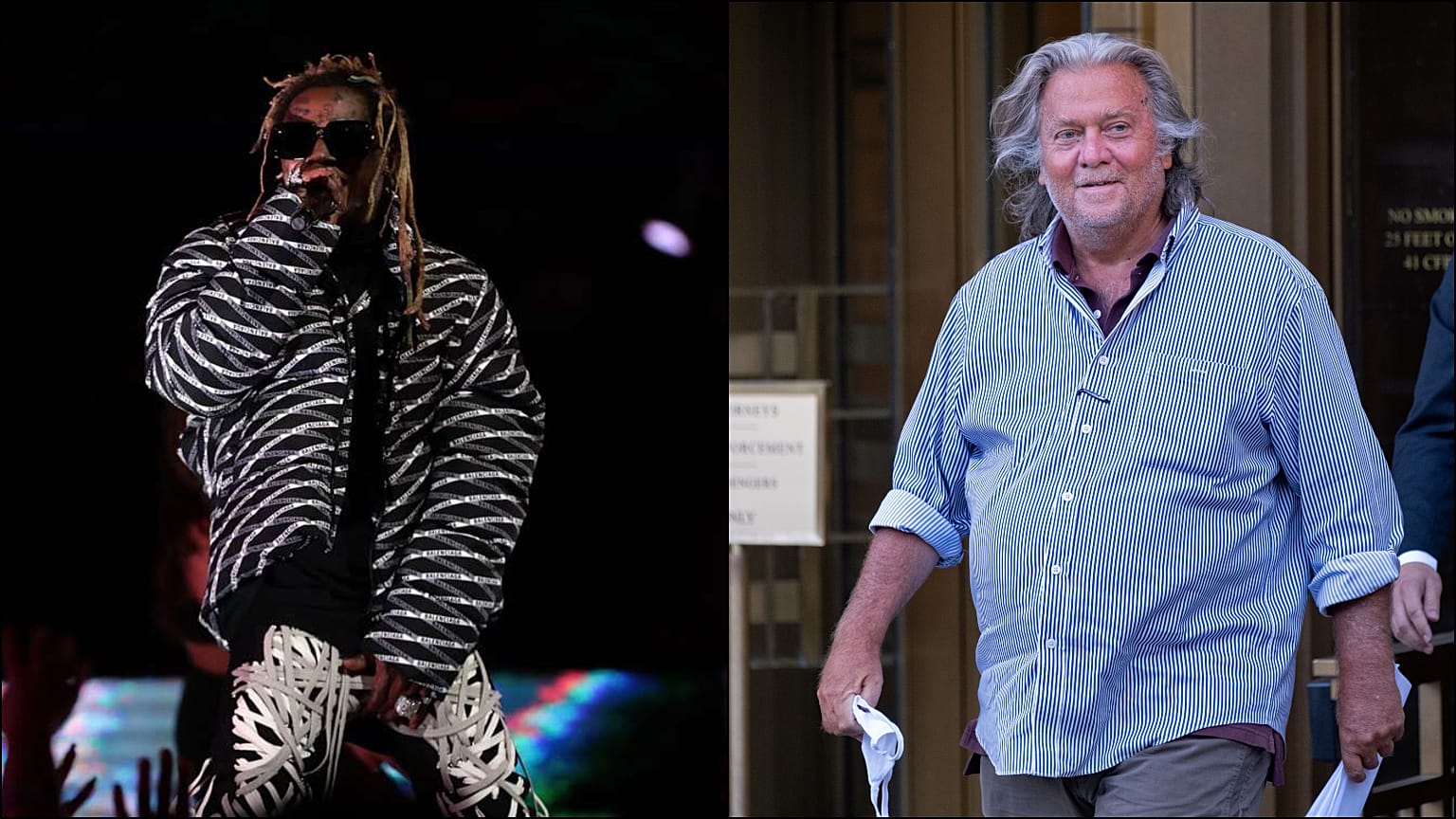 Rapçi Lil Wayne ve siyasi danışman Steve Bannon
