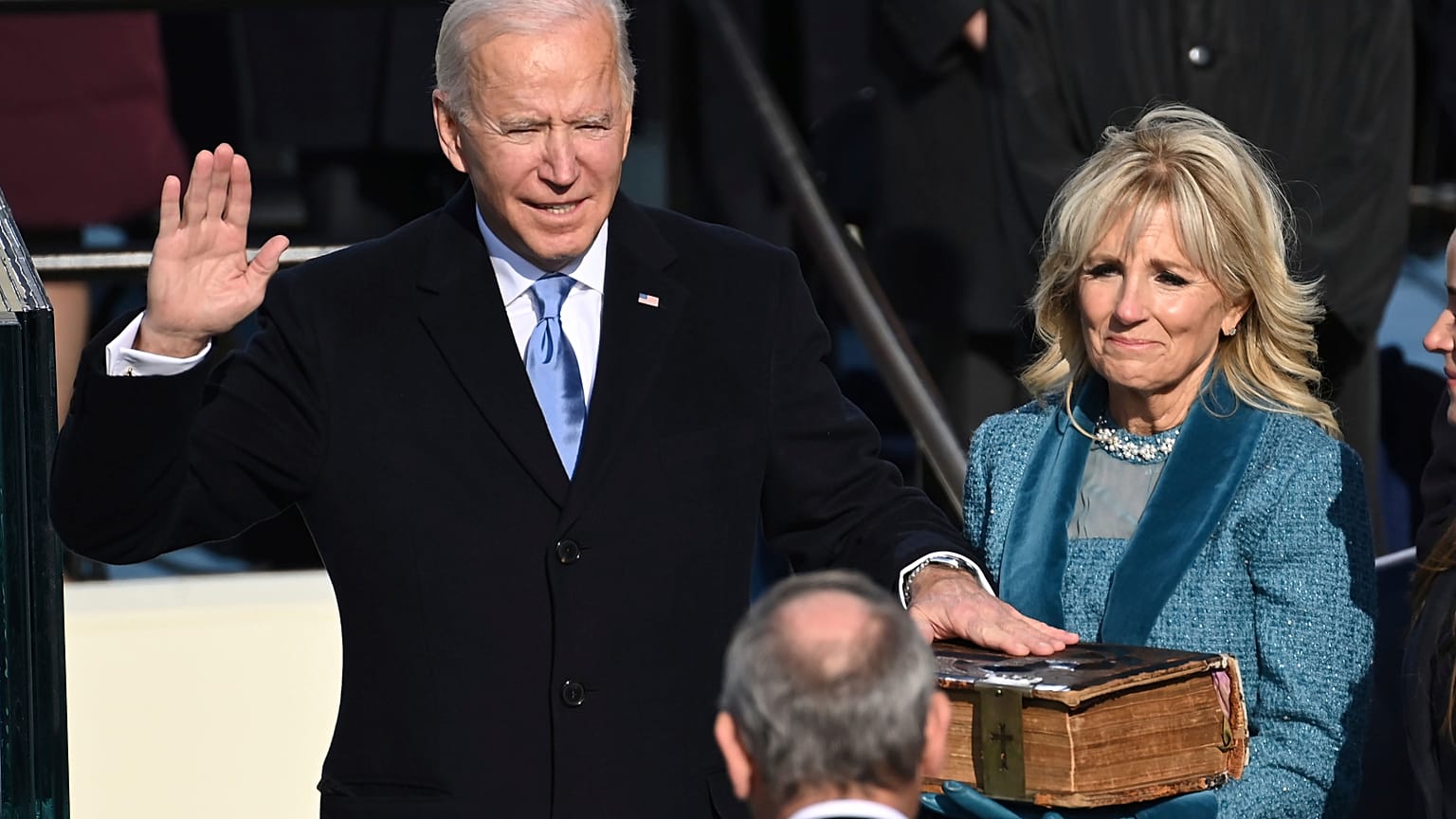 Der neue US-Präsident Joe Biden mit First Lady Jill Biden. 