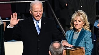 Joe Biden is sworn in as the 46th president of the United States by Chief Justice John Roberts
