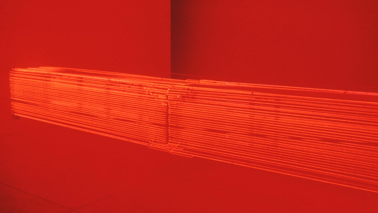 Stephen Antonakos _Red Neon From  Wall to Wall_ 1968