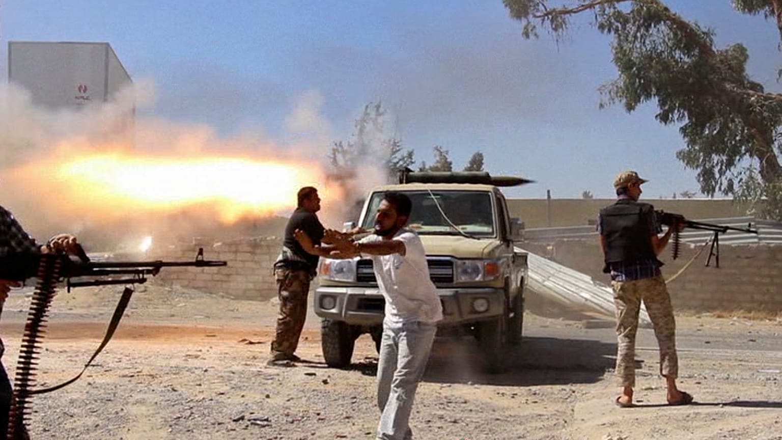 Halife Hafter güçlerine karşı savaşan Misrata merkezli savaşçılar / Libya (arşiv) 