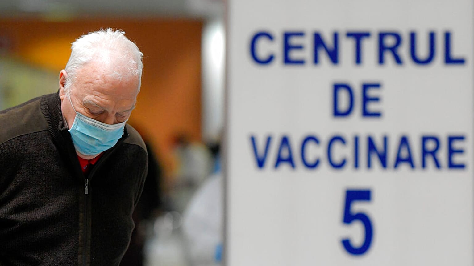 Centre de vaccination, Bucarest, Roumanie, janvier 2021.