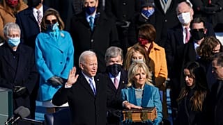 Joe Biden az eskütétel pillanatában