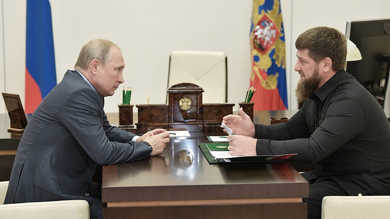 Çeçenistan lideri Kadirov ve Rusya Başkanı Putin