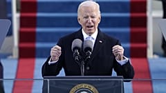 President Joe Biden speaks during the 59th Presidential Inauguration at the U.S. Capitol in Washington, Wednesday, Jan. 20, 2021.