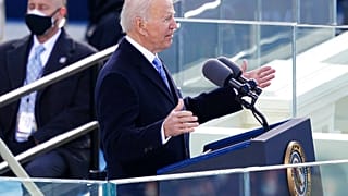 Joe Biden a beiktatási beszéd alatt
