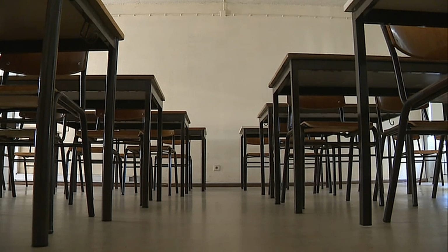 Un aula vacía en Portugal