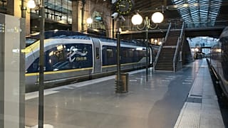 Comboio Eurostar na Gare do Nord, de Paris