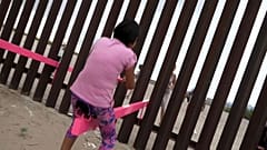 La instalación del 'Teeter-Totter Wall' duró alrededor de 20 minutos. 