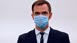File: French Health Minister Olivier Veran during a press conference in Paris to present details of new COVID-19 restrictions. Oct 15, 2020