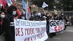 Манифестация студентов в Лионе 