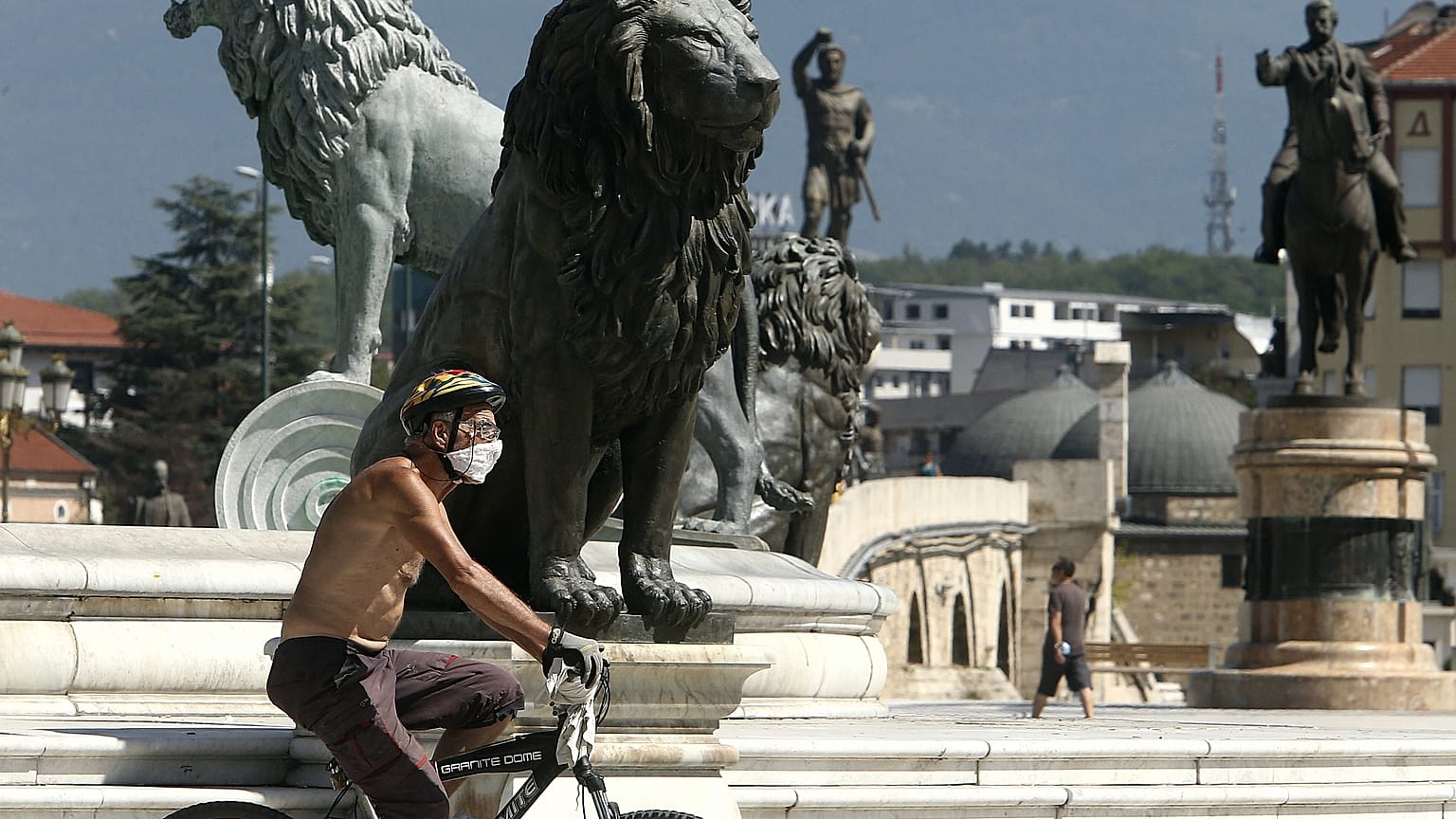 Κεντρική πλατεία των Σκοπίων, Αύγουστος 2020