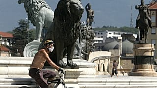 Κεντρική πλατεία των Σκοπίων, Αύγουστος 2020