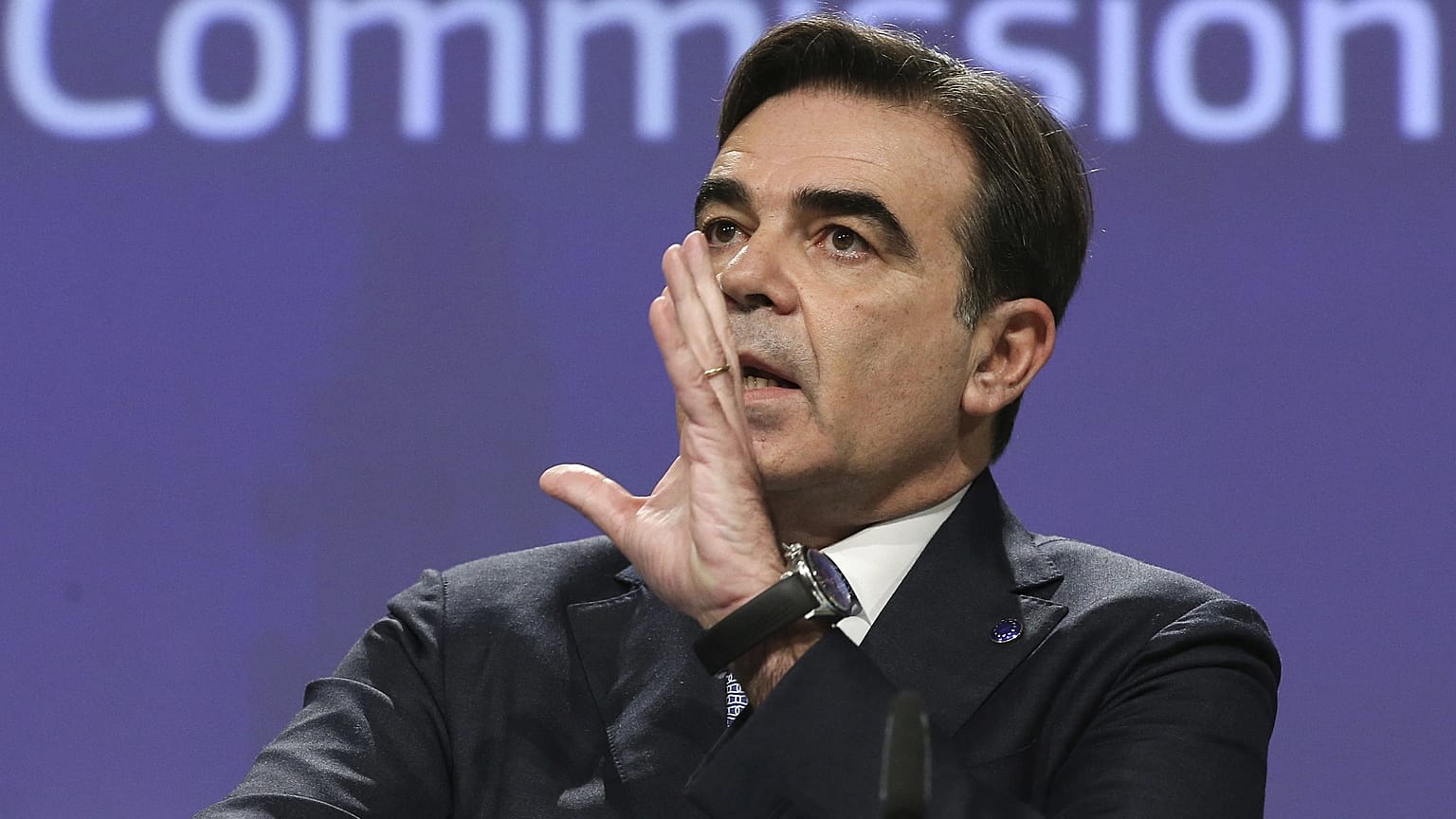 Ο αντιπρόεδρος της Ευρωπαϊκής Επιτροπής Μαργαρίτης Σχοινάς