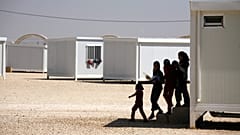صورة من الارشيف - مخيم حدائق الملك عبد الله للاجئين في الرمثا، الأردن
