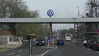 Entrada a una factoría de Volskwagen en Alemania.
