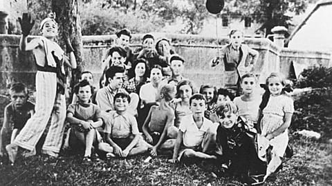 Jewish children at the Izieu children's home, France, shortly before they were deported to death camps on April 6, 1944