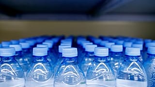 Plastic bottles in supermarkets