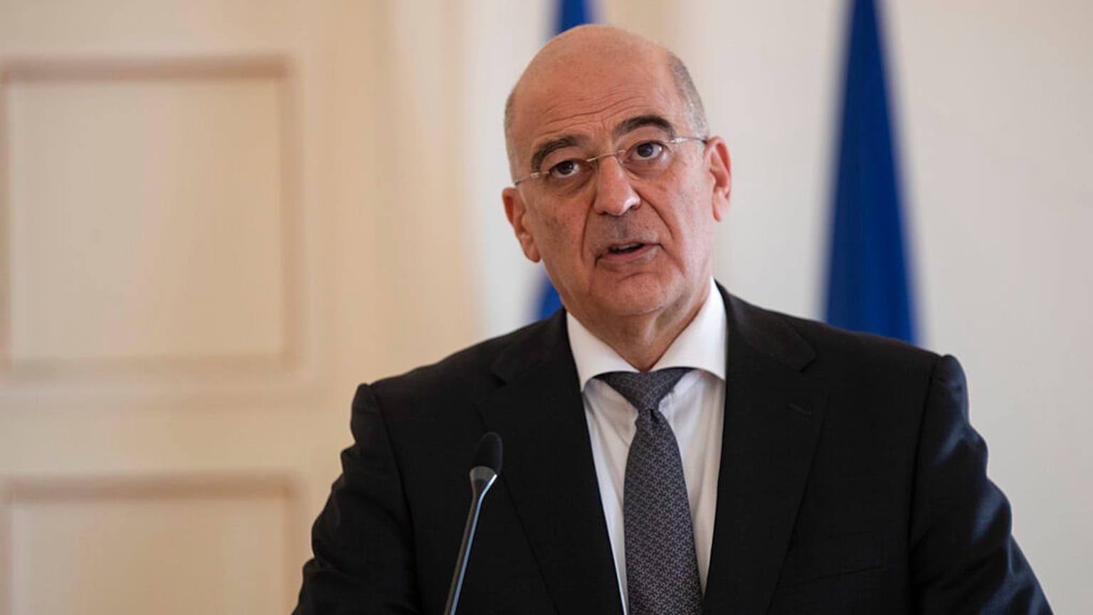 Greek foreign Minister Nikos Dendias