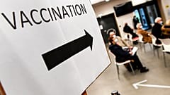 Dans un centre de vaccination anti-Covid-19 à Quimper (France), le 20/01/2021