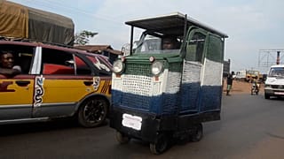 The first solar-powered car made from trash in Sierra Leone
