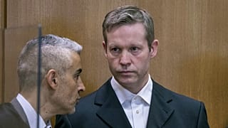 Defendant Stephan Ernst, right, who is accused of murdering politician Walter Luebcke.