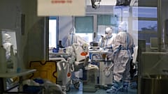 Krankenhaus in Lissabon - überlastet wegen vieler Covid-19-Fälle